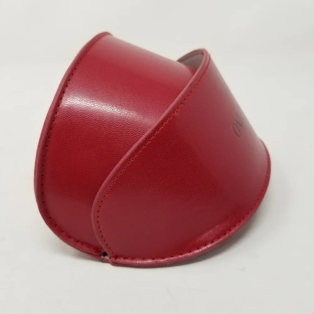 Valentino Leather Sun Glass Eye Glasses Spectacle Case Red Unisex